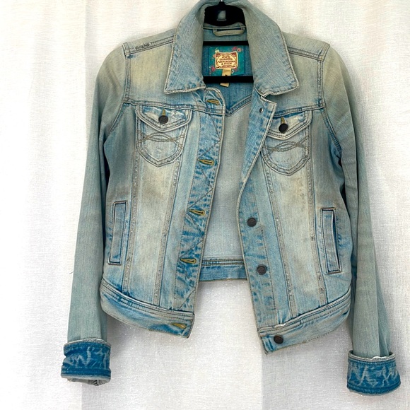 Distressed Abercrombie Jean Jacket - Picture 1 of 4